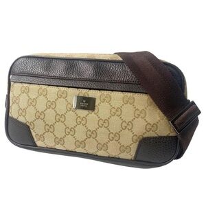 Gucci Beige and Dark Brown Belt Bag